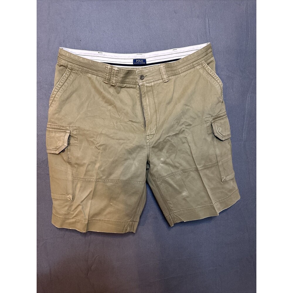 Polo Ralph Lauren Cargo Shorts Big & Tall Size 48 Classic Fit Olive Green